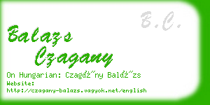 balazs czagany business card